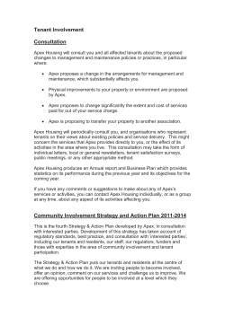 Community Involvement Strategy and Action Plan 2011-2014