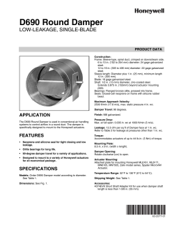 63-2577—01 - D690 Round Damper Low-Leakage, Single
