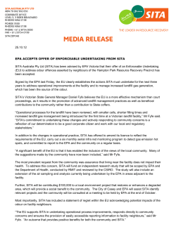 25.10.12 EPA ACCEPTS OFFER OF ENFORCEABLE