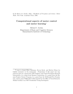 Computational aspects of motor control and motor learning