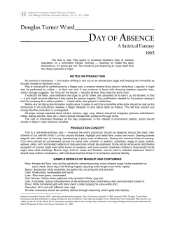 Douglas Turner Ward, Day of Absence, one