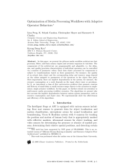 Optimization of Media Processing Workflows with
