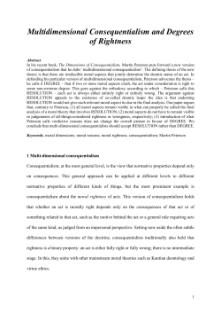 Multidimensional Consequentialism and Degrees of