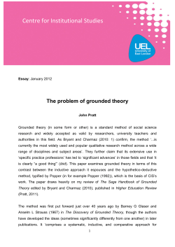 The problem of grounded theory.