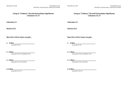 Colossians 3:1 - Faith Baptist Church