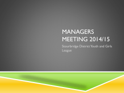 Managers Meeting 2013/14