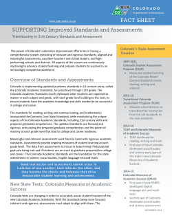 supporting improved standards and assessments