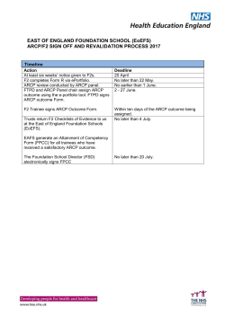 F2 sign off process - Health Education East of England