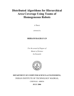 Distributed Algorithms for Hierarchical Area Coverage Using Teams