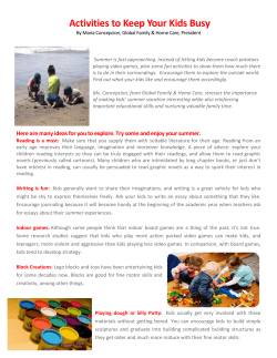 Activities to Keep Your Kids Busy This Summer