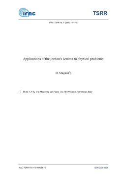 Applications of the Jordan`s Lemma to physical problems - Ifac-CNR