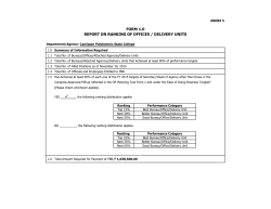 form 1.0 report on ranking of offices / delivery units