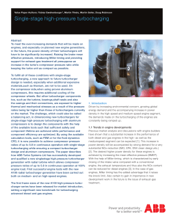 Single-stage high-pressure turbocharging