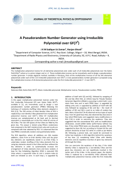A Pseudorandom Number Generator using Irreducible Polynomial