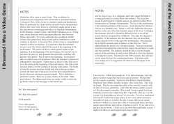 I Dreamed IW as a Video Game