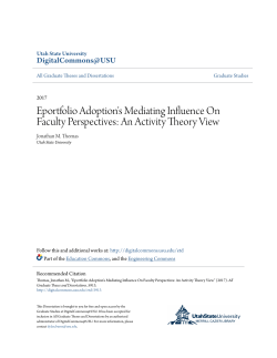 Eportfolio Adoption`s Mediating Influence On Faculty Perspectives