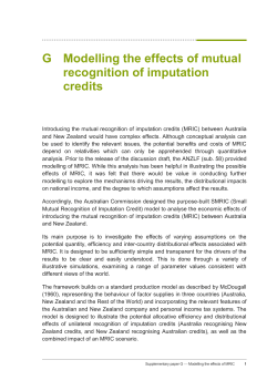 G Modelling the effects of mutual recognition of imputation credits