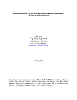 Disclosure Regulation and the Competition between Public and