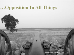 Opposition In All Things
