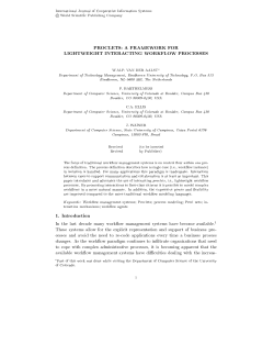 PROCLETS: A FRAMEWORK FOR LIGHTWEIGHT INTERACTING