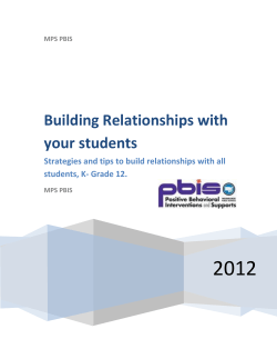 Building Relationships with your students