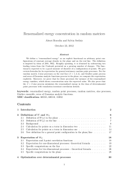 Renormalized energy concentration in random matrices