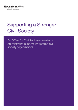 Supporting a Stronger Civil Society
