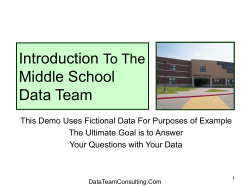 Predicting MCAS - Data Team Consulting