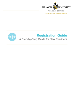Agency Registration - Black Knight Financial Services