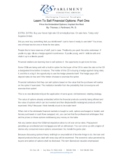 Learn To Sell Financial Options: Part One