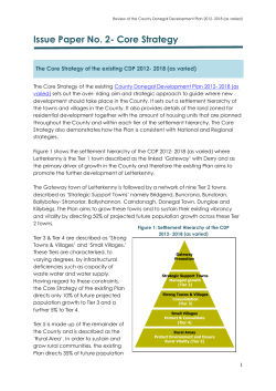 Issue Paper No. 2- Core Strategy