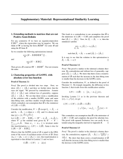 Supplementary Material: Representational Similarity Learning