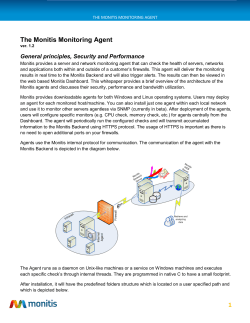 1 The Monitis Monitoring Agent