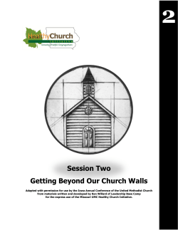 Session Two Getting Beyond Our Church Walls