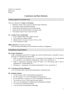 Constituents and Basic Relations