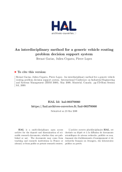 An interdisciplinary method for a generic vehicle routing problem