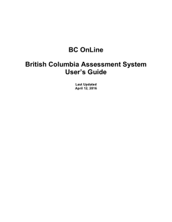 British Columbia Assessment System - BC OnLine