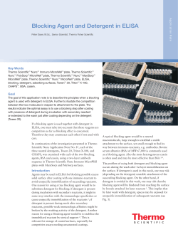 Blocking Agent and Detergent in ELISA