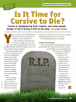 is it Time for Cursive to Die?