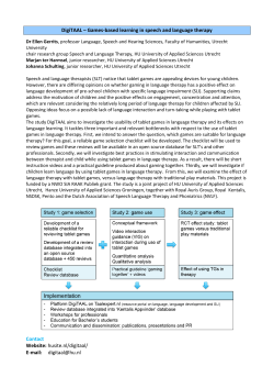 DigiTAAL &ndash; Games-based learning in speech and language therapy