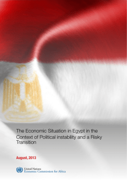 The Economic Situation in Egypt in the Context of Political instability