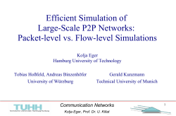 Efficient Simulation of Large-Scale P2P Networks: Packet
