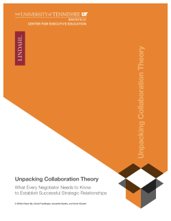 Unpacking Collaboration Theory
