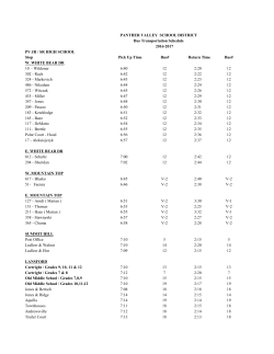 2016-2017 transportation schedule