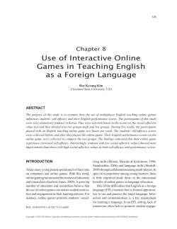 Use of Interactive Online Games in Teaching English as a Foreign