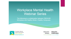 A Working Session on Suicide and the Workplace