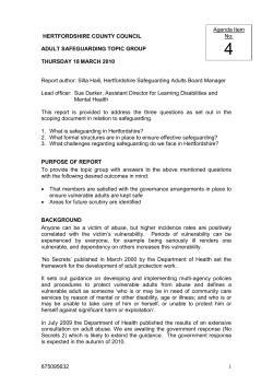 adult safeguarding topic group