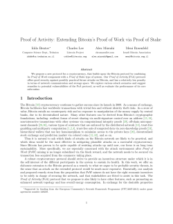 Proof of Activity - Cryptology ePrint Archive