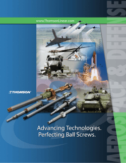 Advancing Technologies (Perfecting Ball Screws)