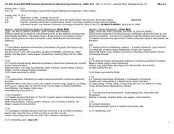 SEMI/IEEE Advanced Semiconductor Manufacturing